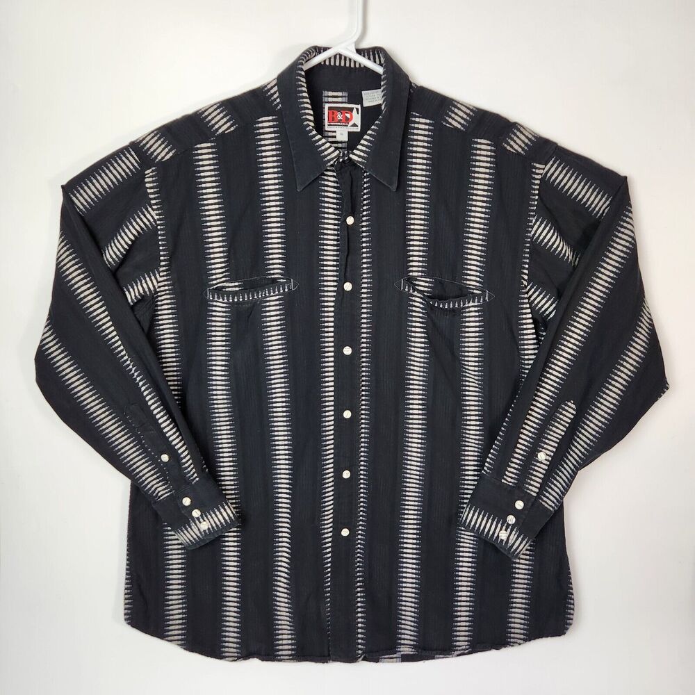 Vtg 90s Brooks & Dunn Shirt Mens XL Pearl Snap Buttons Western‎ Chore Wear Rodeo